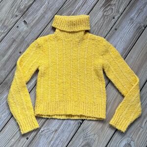 Kitty Hawk Women's Vintage Yellow Turtleneck Sweater Size XXS-XS